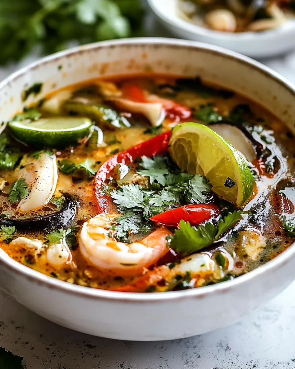 Easy Thai Tom Yum Soup Recipe shot