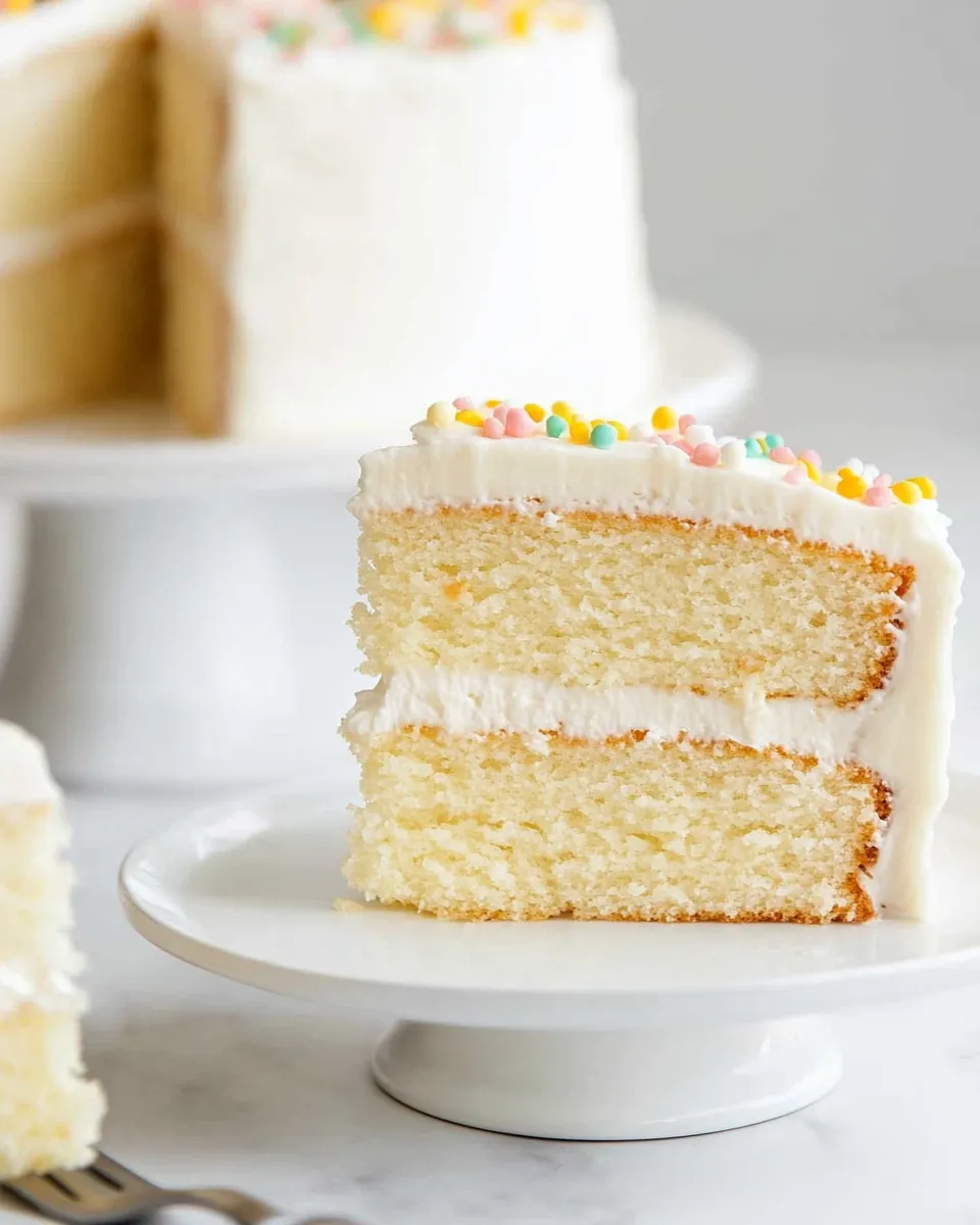 Homemade The Absolute Best White Cake photo