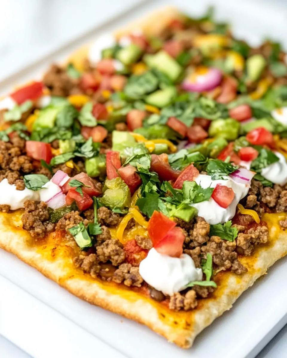 Easy The Best Taco Pizza shot
