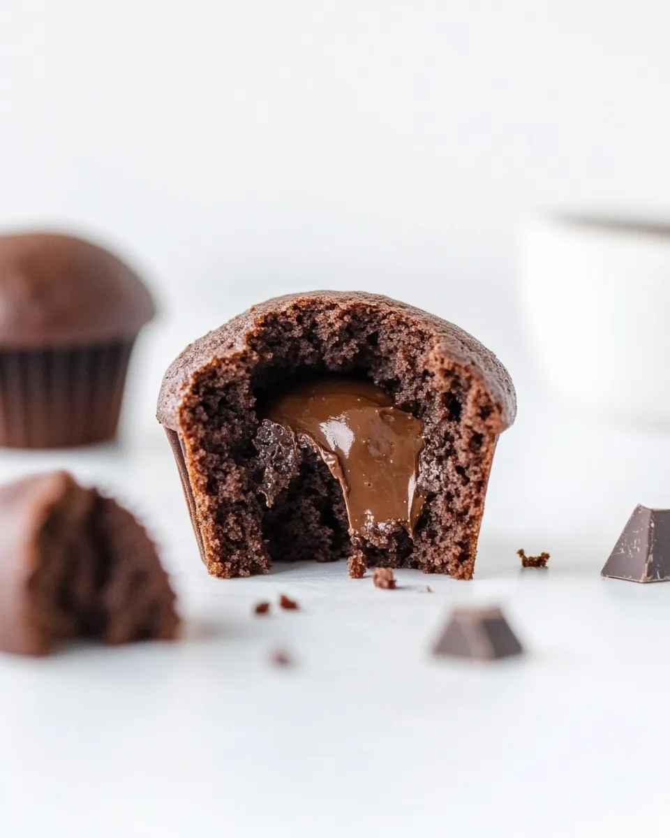 Homemade The EASIEST Vegan Chocolate Muffins recipe photo