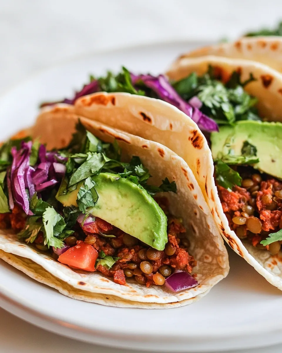 Classic The Easiest Lentil Tacos shot