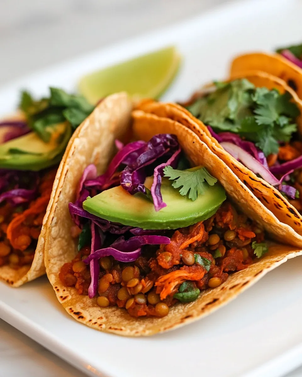 Delicious The Easiest Lentil Tacos food shot