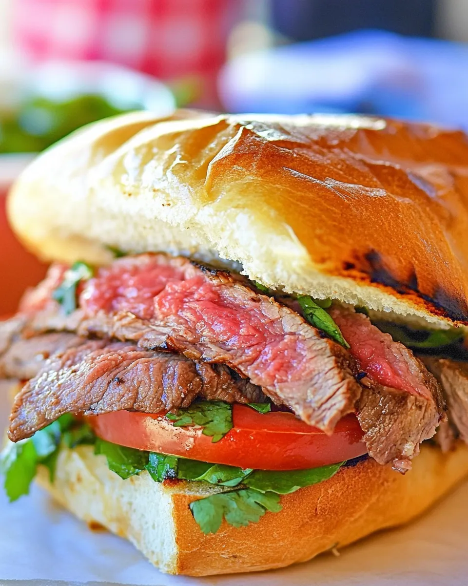 Easy Torta Recipe (Mexican Steak Sandwich) shot