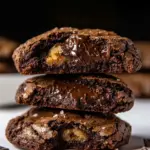 Homemade Triple Chocolate Brownie Cookies photo
