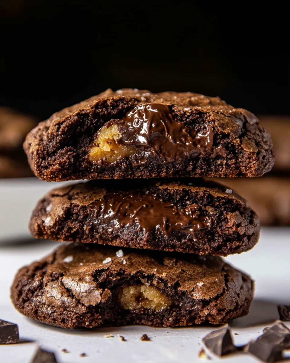 Homemade Triple Chocolate Brownie Cookies photo