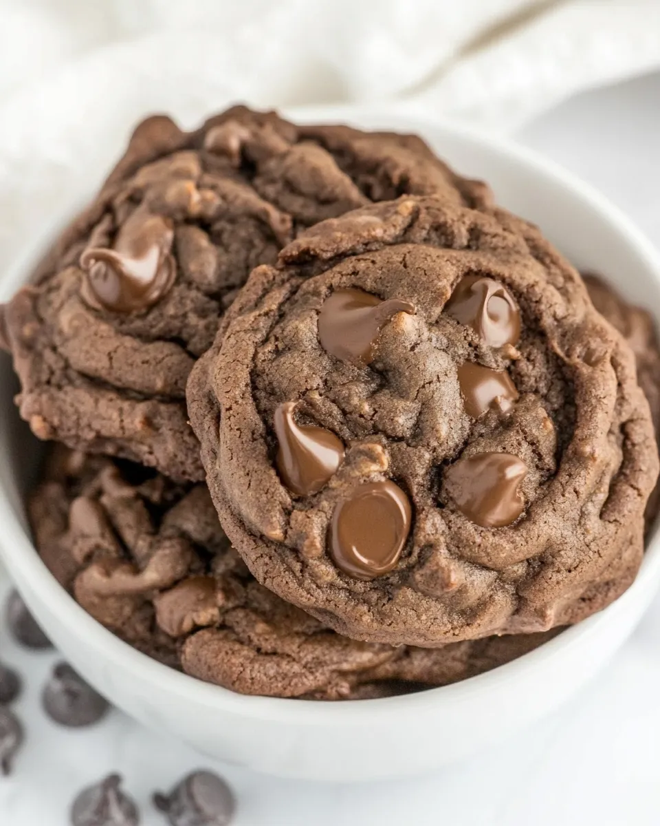 Homemade Triple Chocolate Cookies photo
