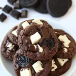 Homemade Triple Chocolate Oreo Chunk Cookies photo