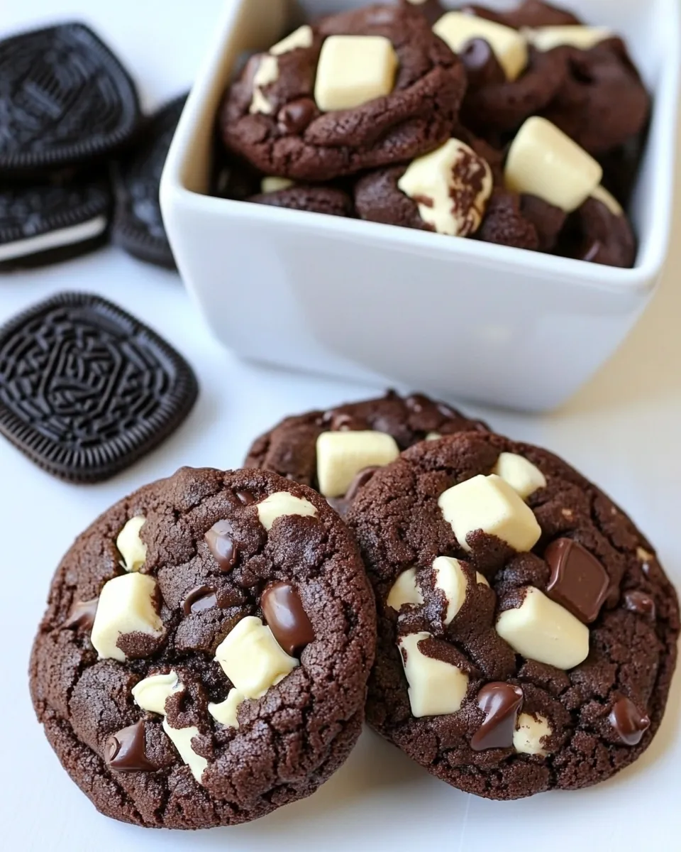 Classic Triple Chocolate Oreo Chunk Cookies image