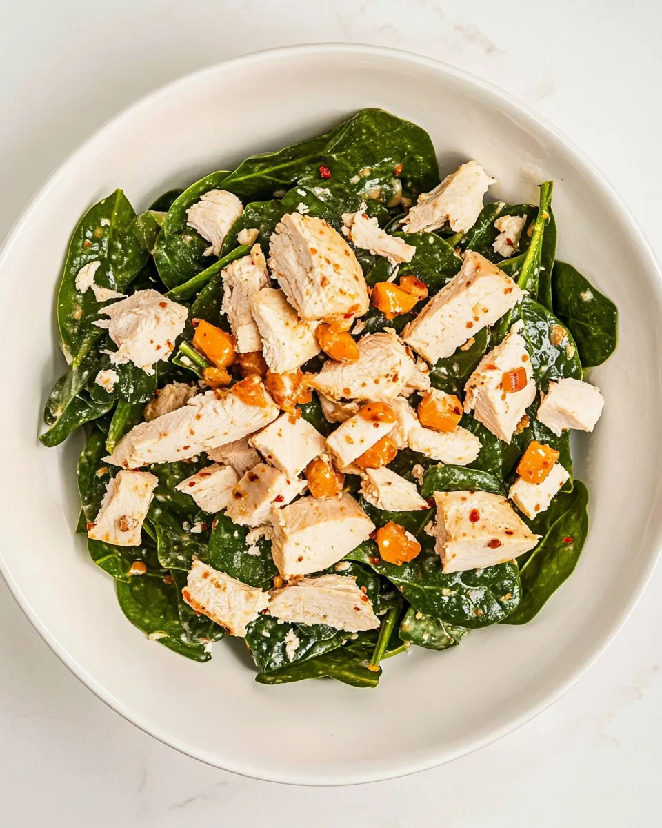 Delicious Turkey Spinach Salad with Chutney Vinaigrette image