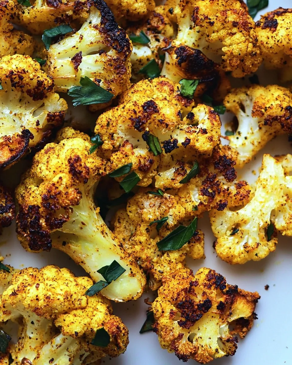 Savory Turmeric Roasted Cauliflower shot