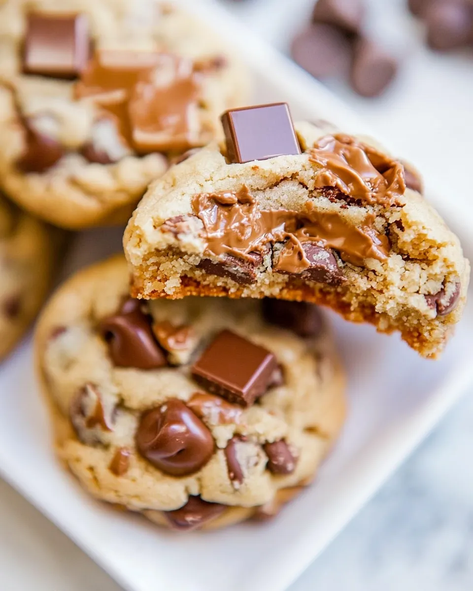 Delicious Twix Bar Chocolate Chip Cookies image