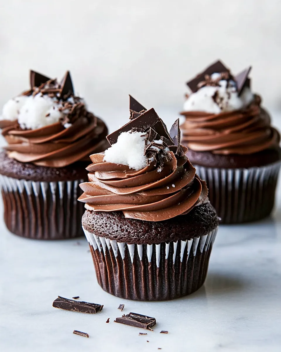 Classic Ultimate Chocolate Cupcakes with Chocolate Cloud Frosting image