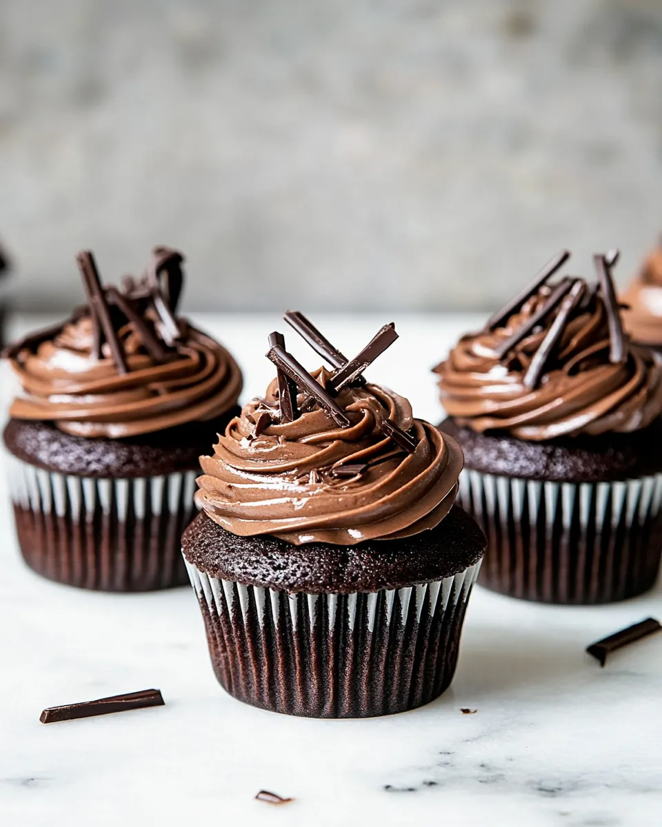 Delicious Ultimate Chocolate Cupcakes with Chocolate Cloud Frosting recipe image