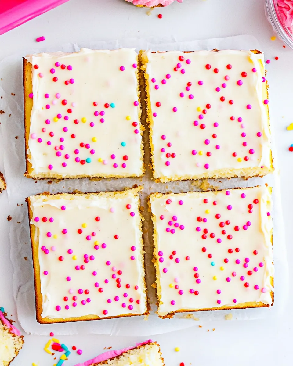 Delicious Vanilla Sheet Cake shot