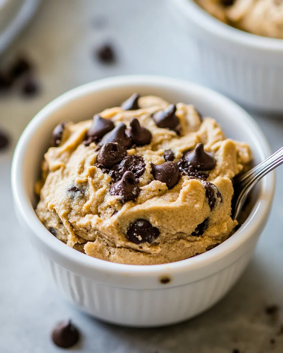 Classic Vegan Chickpea Cookie Dough Bowls shot