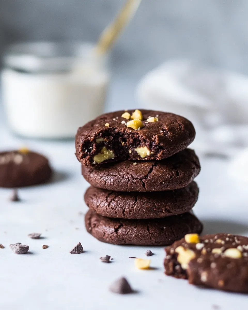 Easy Vegan Chocolate-Walnut Brownie Cookies photo