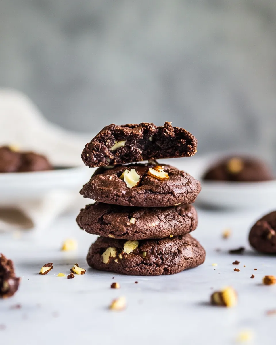 Quick Vegan Chocolate-Walnut Brownie Cookies recipe photo