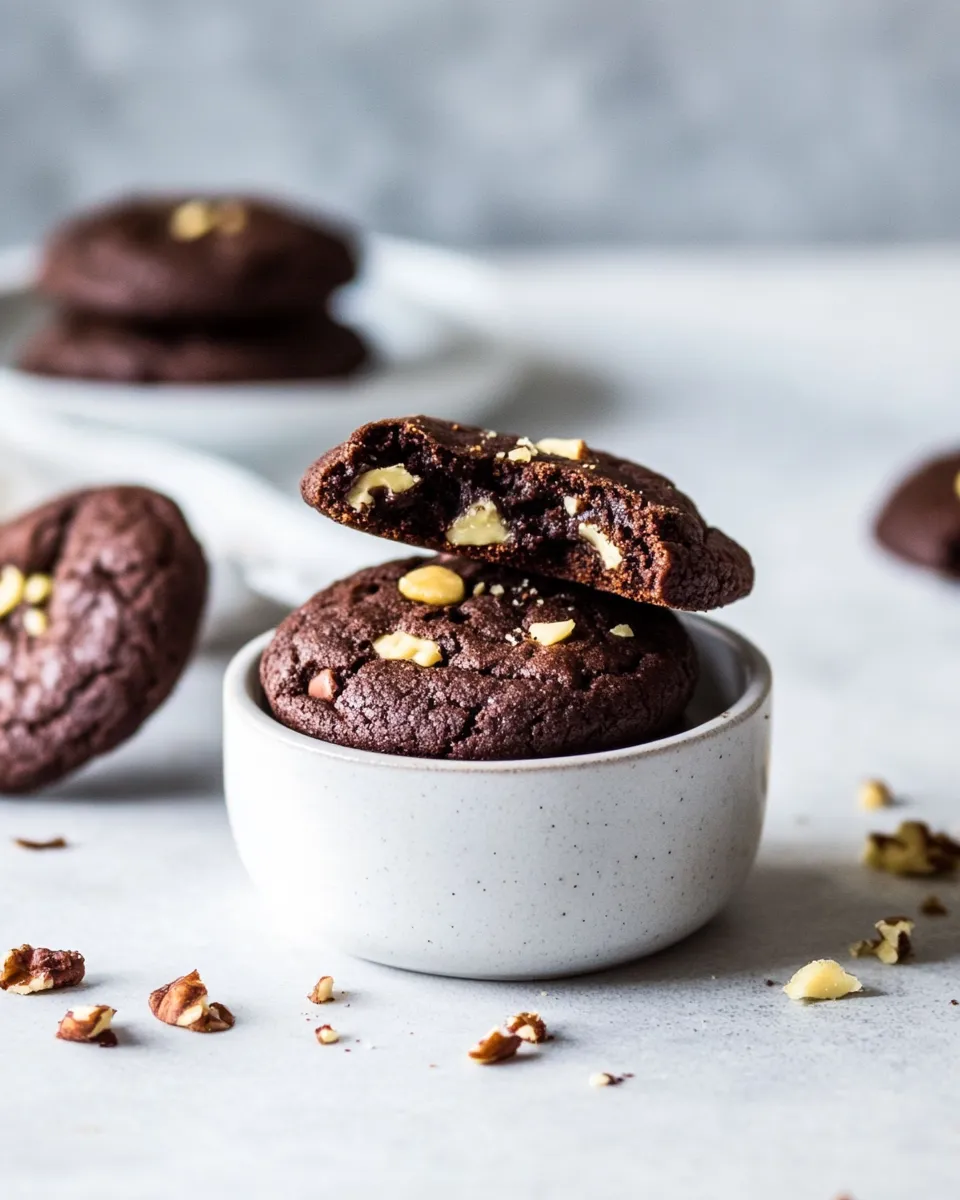 Best Vegan Chocolate-Walnut Brownie Cookies dish photo