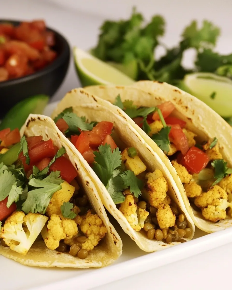 Delicious Vegan Lentil Cauliflower Tacos image