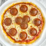 Homemade Vegan Pepperoni Pizza photo