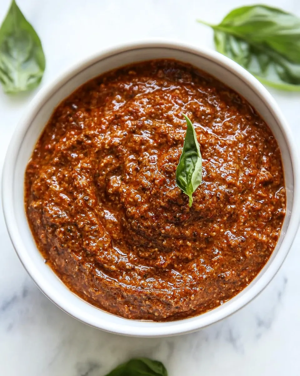 Delicious Vegan Sun-Dried Tomato Pesto dish photo