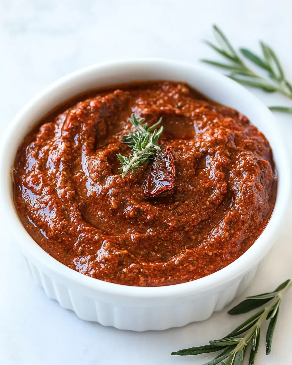 Healthy Vegan Sun-Dried Tomato Pesto image