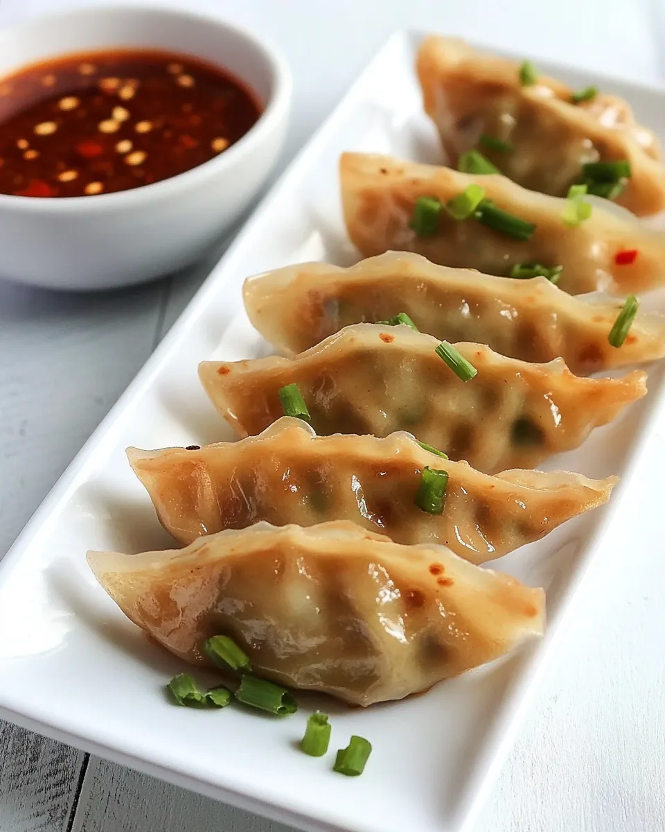 Easy Vegetable Potstickers! recipe photo