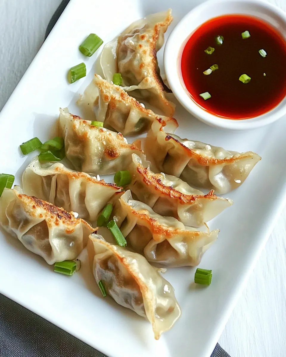 Delicious Vegetable Potstickers! shot