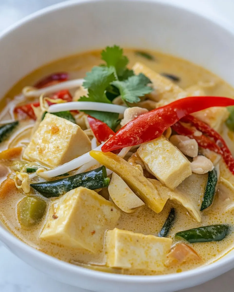 Quick Vegetable Thai Curry Noodle Soup recipe photo