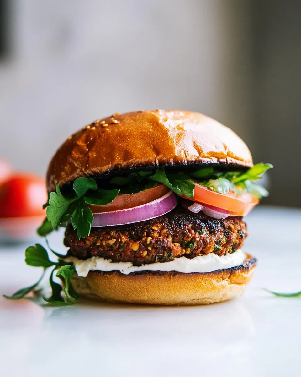 Homemade Veggie Burger photo