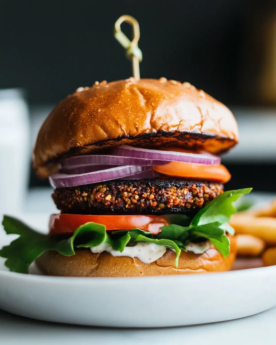 Delicious Veggie Burger shot