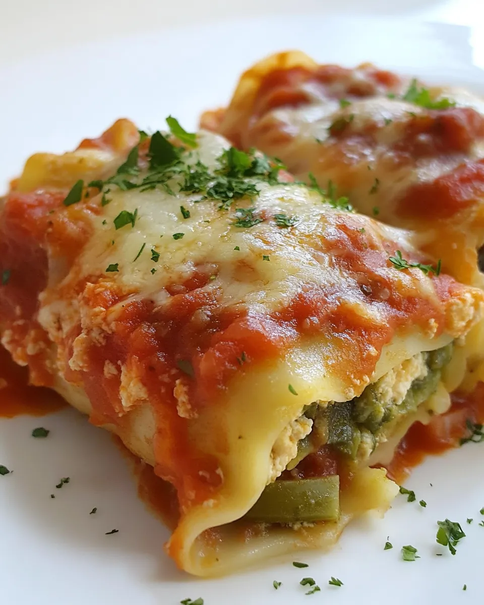 Easy Veggie Lasagna Rolls recipe photo