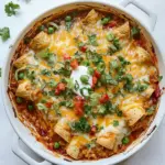 Delicious Weeknight Cheesy Enchilada Bake. recipe photo