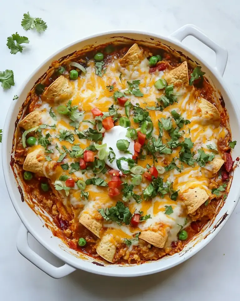 Delicious Weeknight Cheesy Enchilada Bake. recipe photo