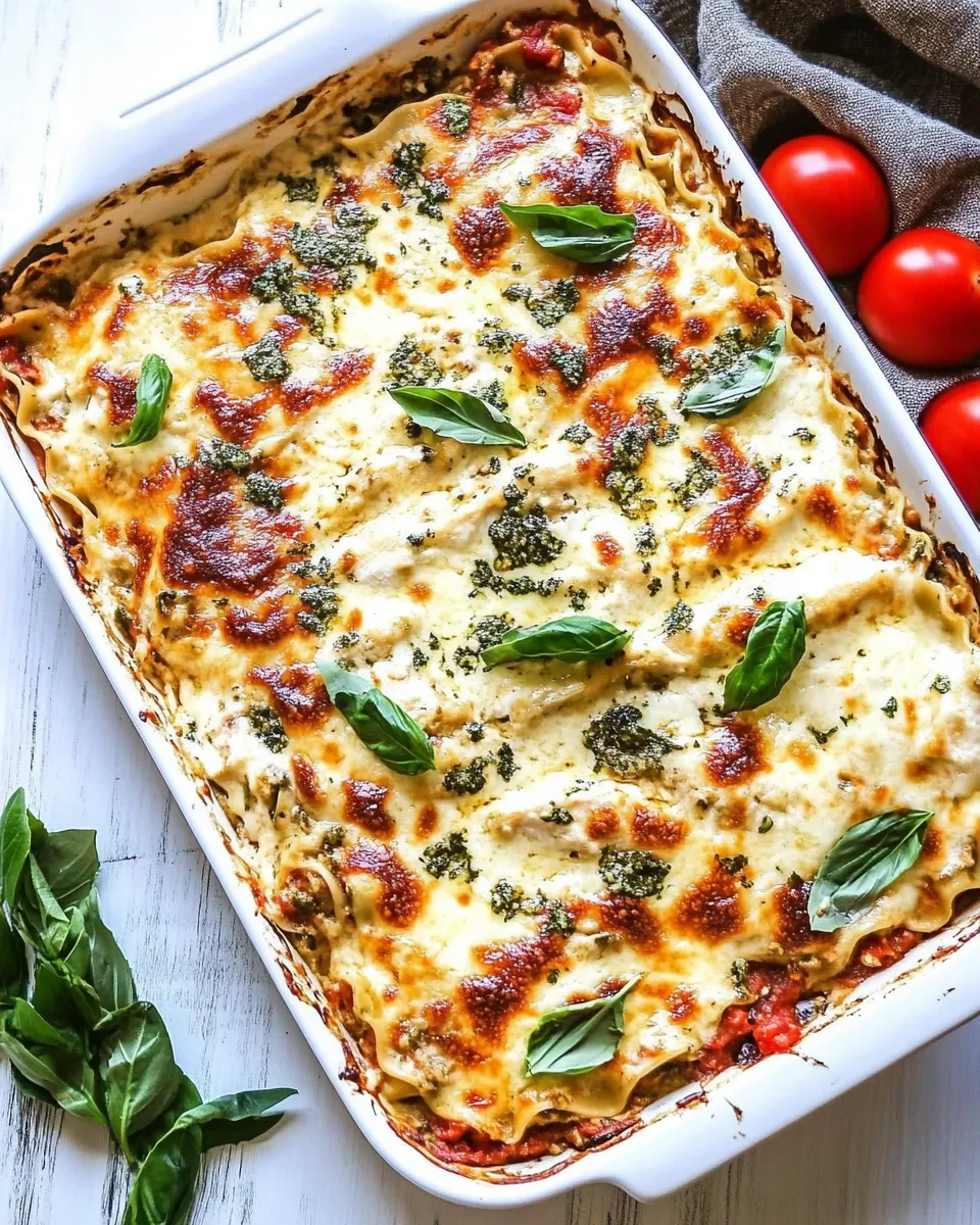 Homemade White Chicken Lasagna (Caprese Chicken Lasagna) recipe photo