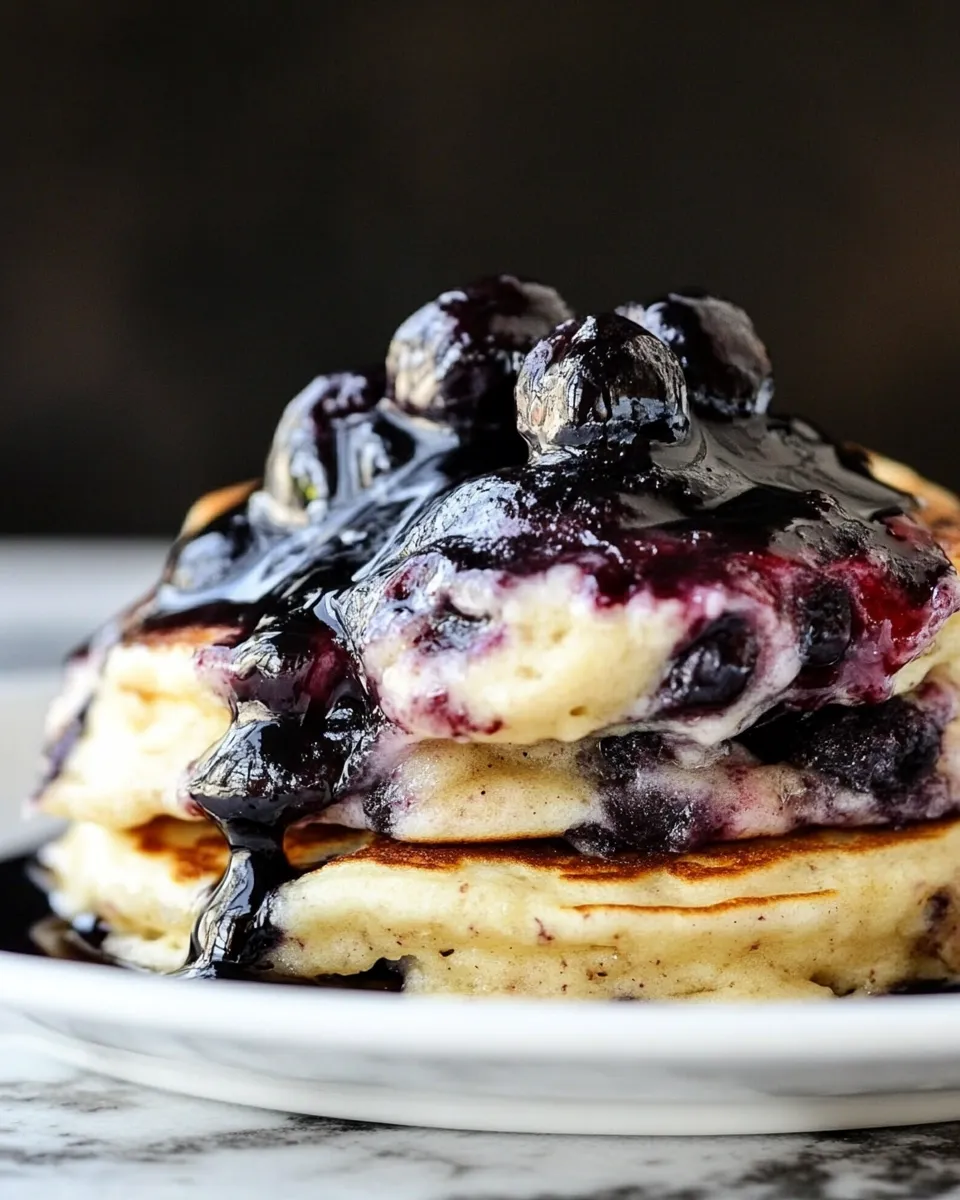 Simple Whole Wheat Cherry Vanilla Bean Pancakes. dish image